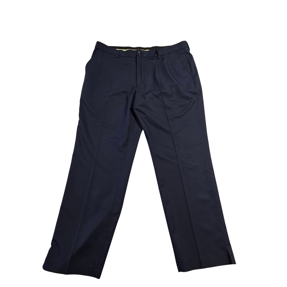 Greg Norman for Tasso Elba Mens 38x30 Slim Fit Navy Blue Golf Pant Trousers 5590